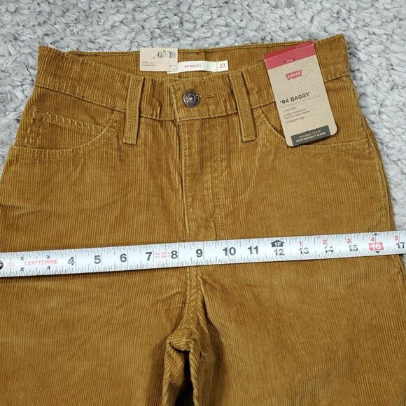 Levi's 94 Baggy Corduroy Brown Straight Leg Loose Pants Y2K 90s Size 23 x 31 - Picture 11 of 12